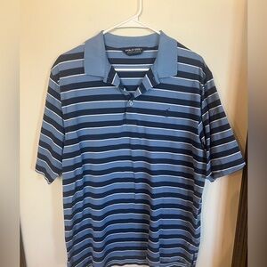 Ralph Lauren Polo Golf Shirt Size L Blue Stripes
